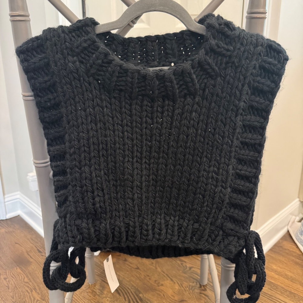 Anthropologie Chain Sweater Vest - Black